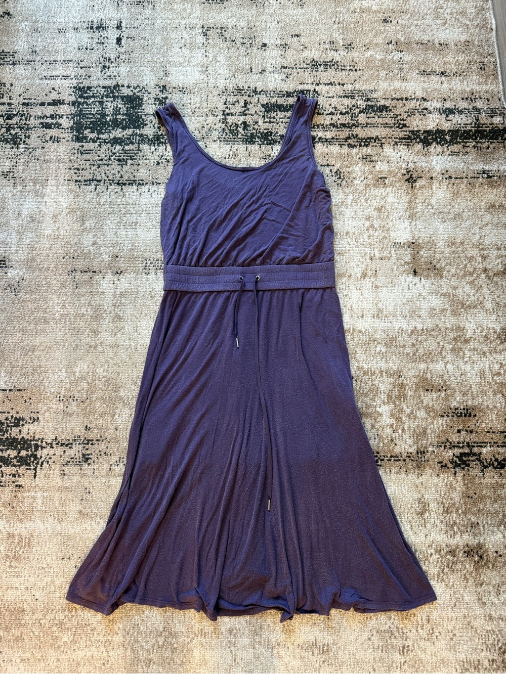 Helmut Lang Sleeveless Purple Tie-Waist Women’s Dress